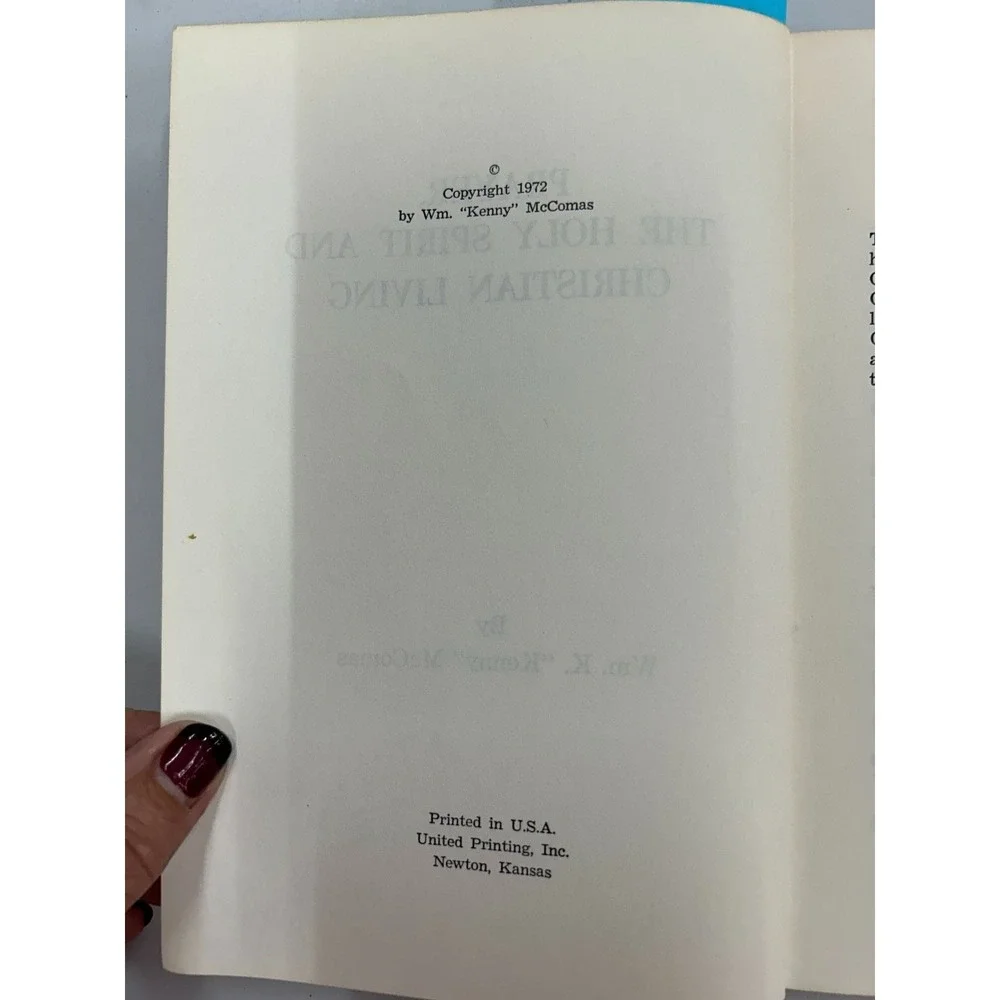 Prayer‎ The Holy Spirit and Christian Living Wm. K. McComas 1972